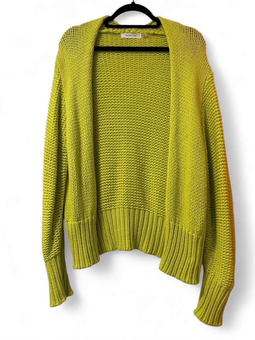 Mustard Seed Knit Cardigan - Neon Green